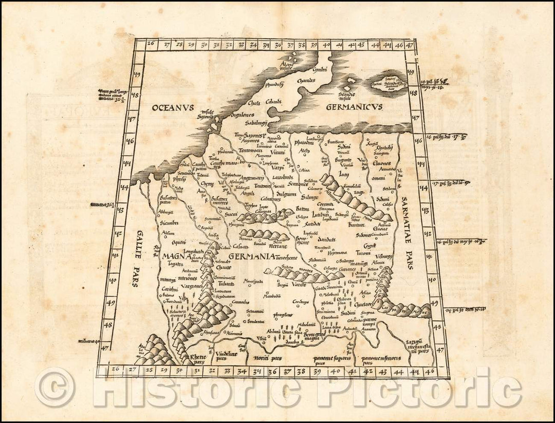 Historic Map - Baltic, Germany, Czech Republic, Netherlands, Hungary, Austria, etc, 1525, Lorenz Fries - Vintage Wall Art