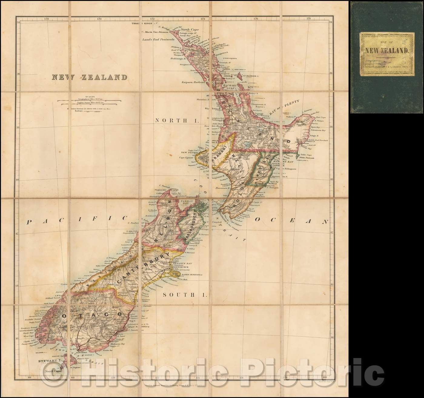 Historic Map - New Zealand, 1896, Edward Stanford v2