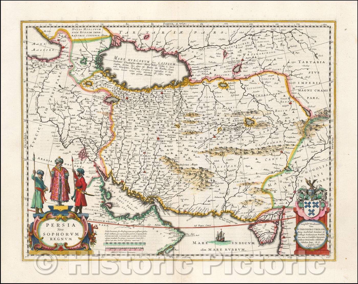 Historic Map - Persia Sive Sophorum Regnum, 1634, Willem Janszoon Blaeu - Vintage Wall Art