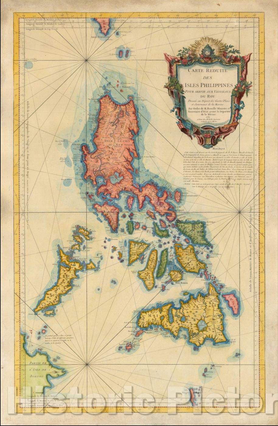 Historic Map - Carte Reduite des Isles Philippines Pour Servir Aux Vaisseaux du Roy Dress? au D?ost des Cartes Plans et Journaux de la Marine, 1752 v4