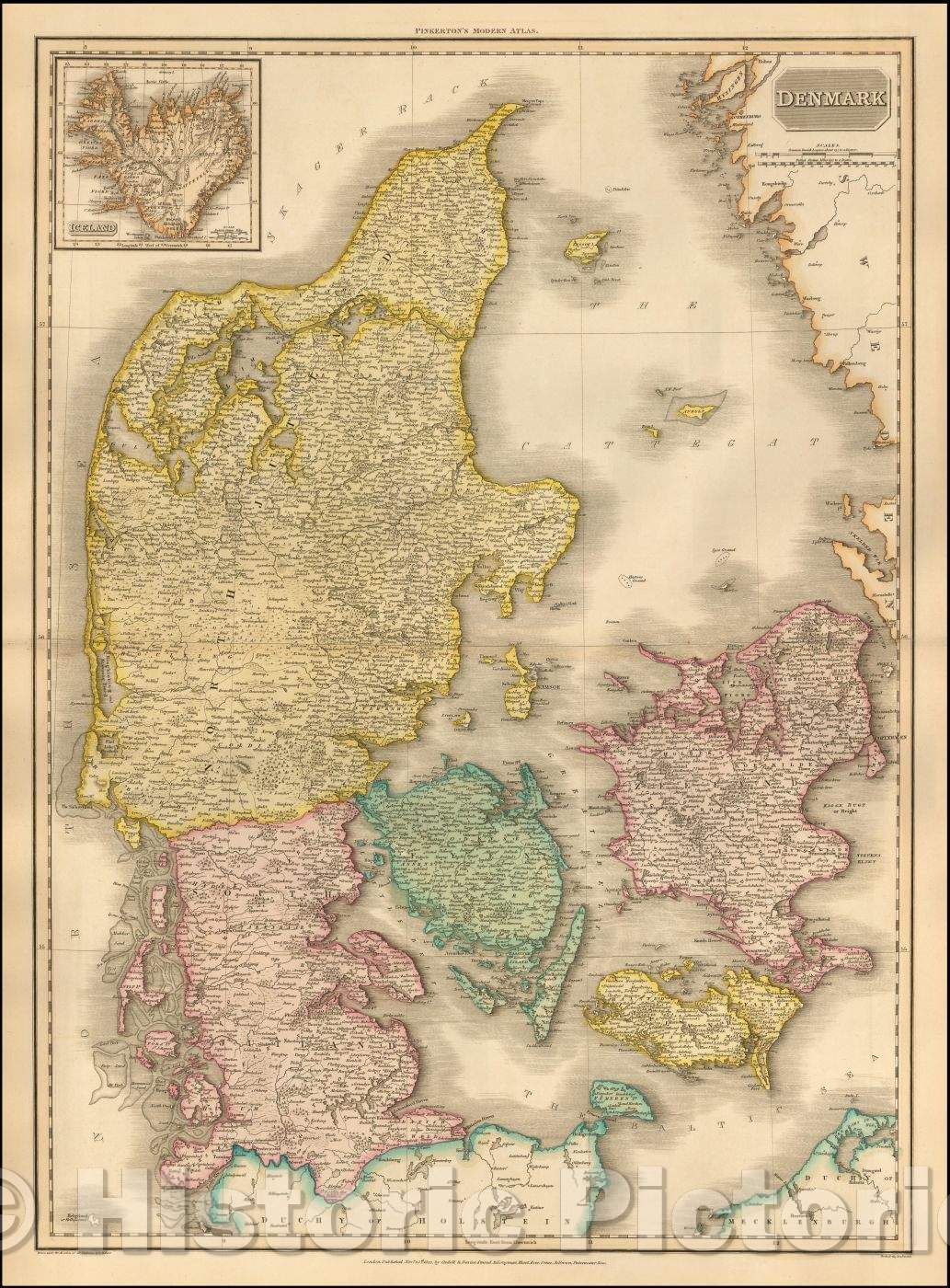 Historic Map - Denmark, 1812, John Pinkerton v3