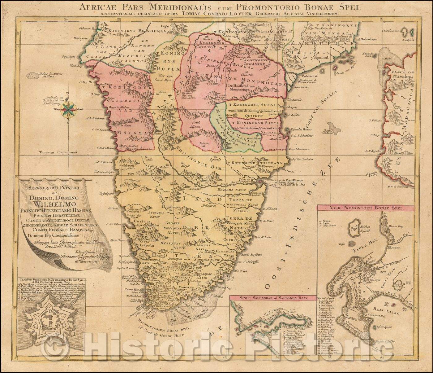 Historic Map - Africae Pars Meridionalis cum Promontorio Bonae Spei Accuratissime Delinea :: South African Cape of Good Hope, 1778 - Vintage Wall Art