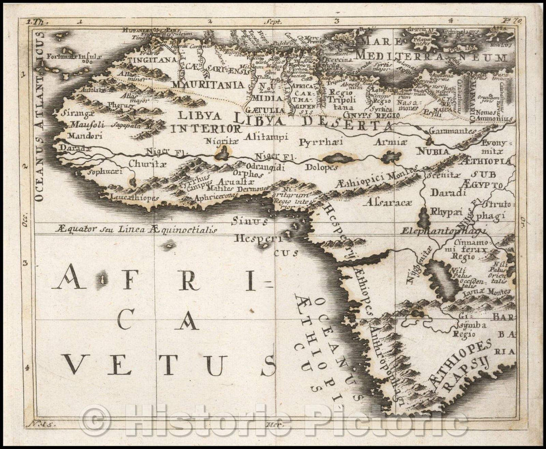 Historic Map - Africa Vetus, 1737, Franz Wagner - Vintage Wall Art