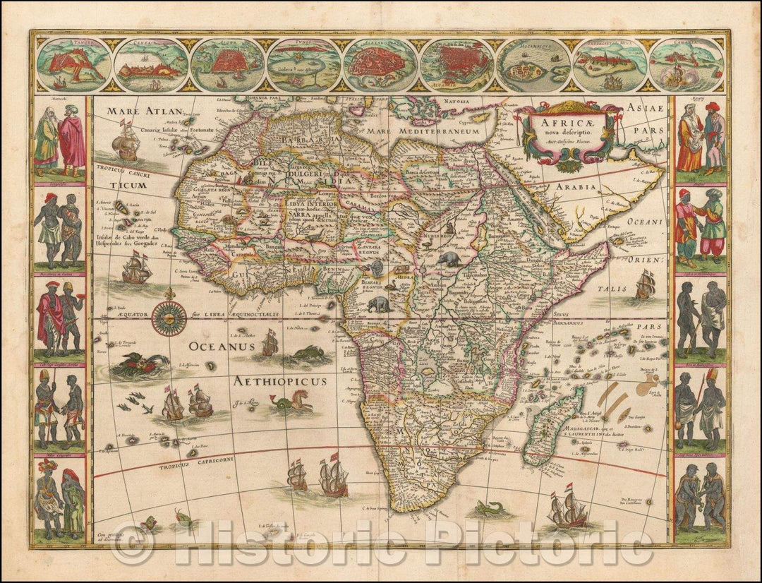 Historic Map - Africae nova descriptio, 1635, Willem Janszoon Blaeu v1