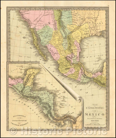 Historic Map - The United States of Mexico (Republic of Texas), 1836, David Hugh Burr v1