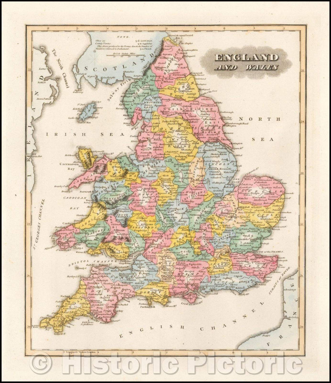 Historic Map - England and Wales, 1823, Fielding Lucas Jr. v1