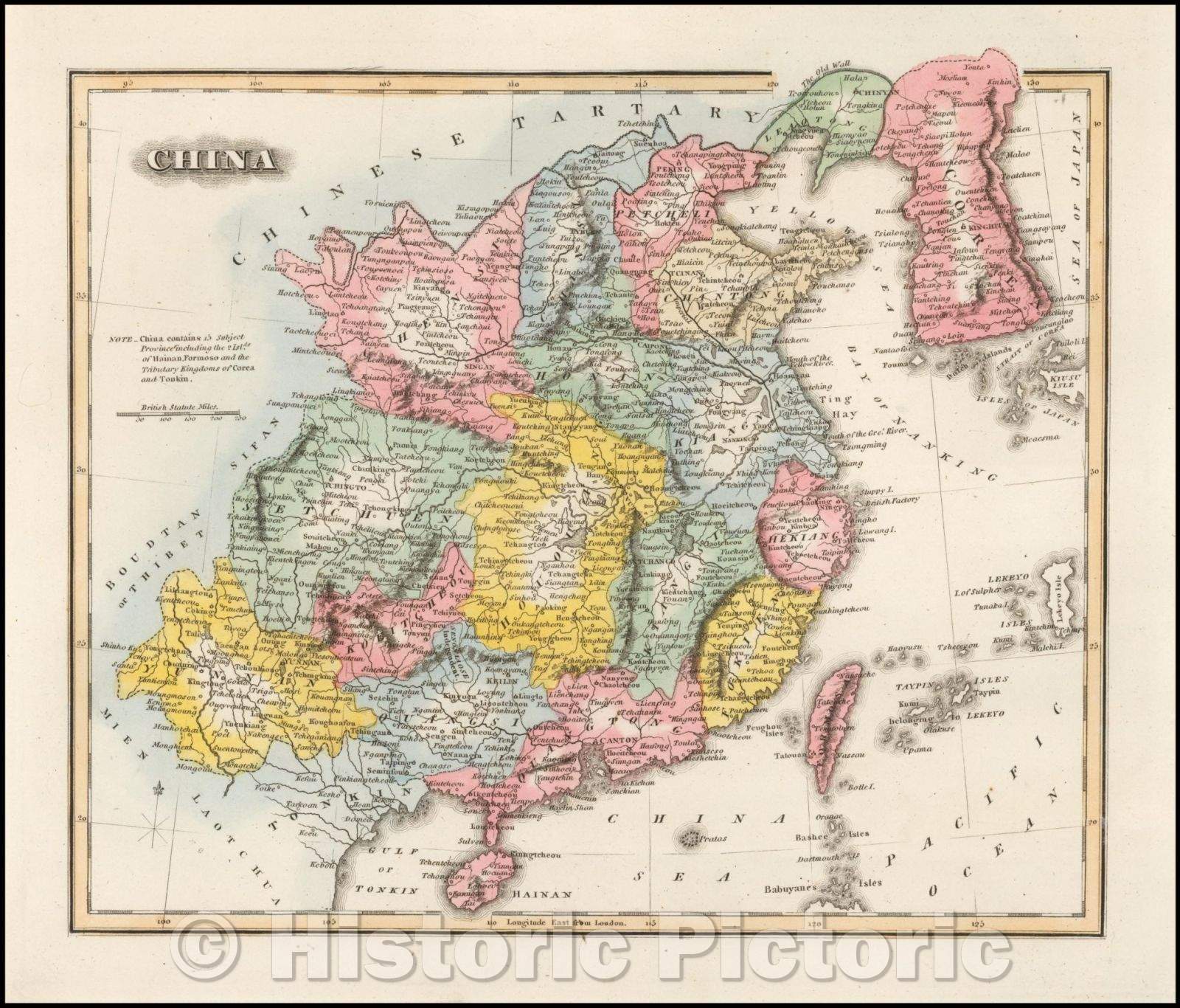 Historic Map - China, 1823, Fielding Lucas Jr. v1