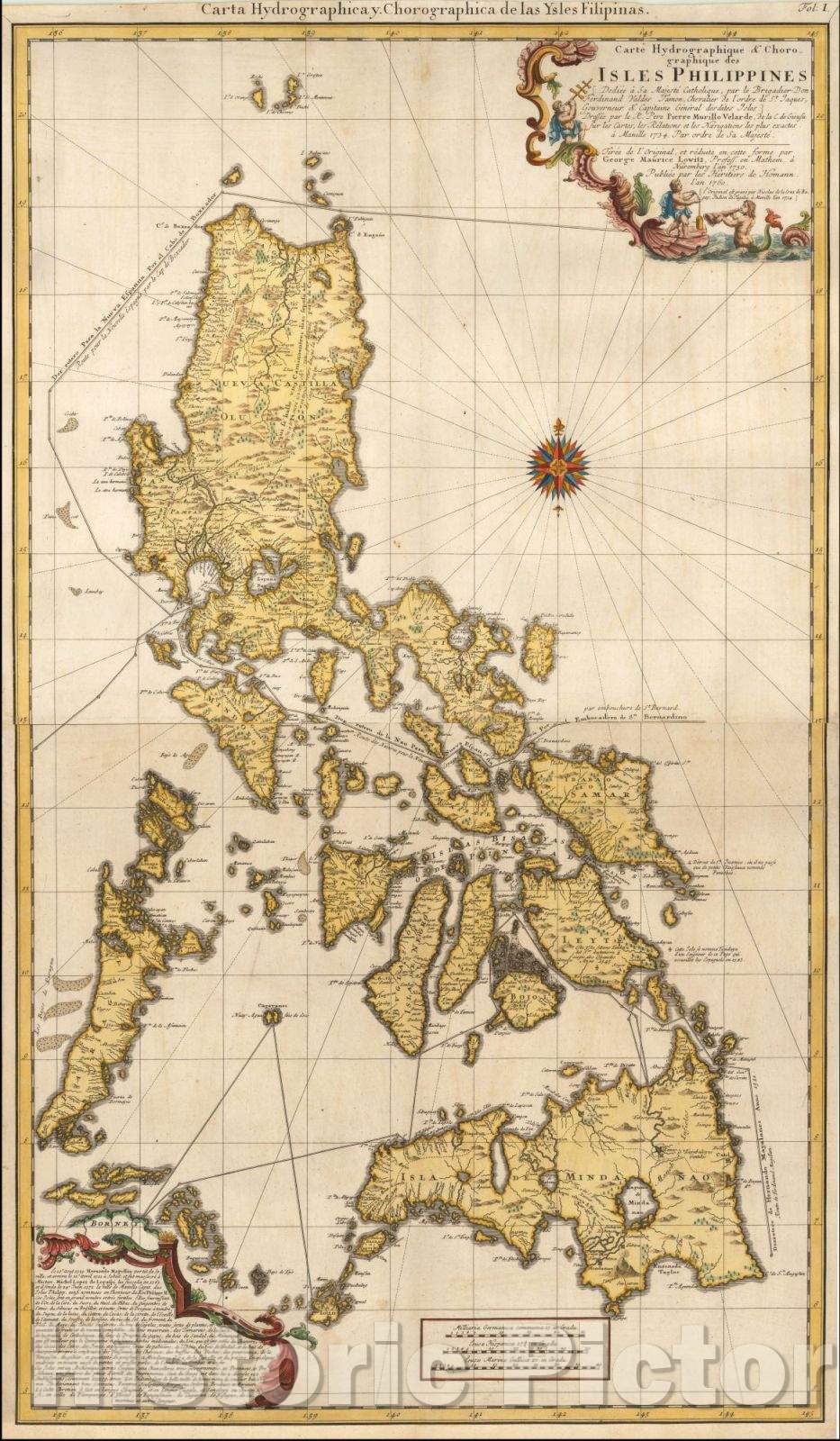 Historic Map - Carte Hydrographique & Chorographique des Isles Philippines Dediee a Sa. Majeste Catholique, par le Brigadier Don Ferdinand Valdes Tamon, 1760 v5