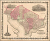 Historic Map - Johnson's Georgetown and The City of Washington The Capital of the United States of America, 1863, Benjamin P Ward v1