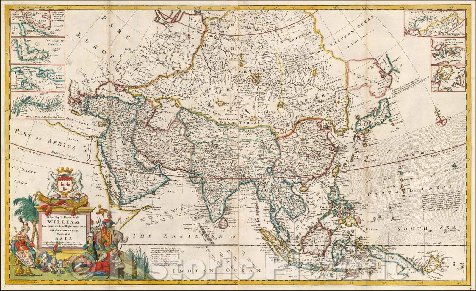 Historic Map - This Map of Asia according to ye Newest & Most Accurate Observations, 1730, Herman Moll v1