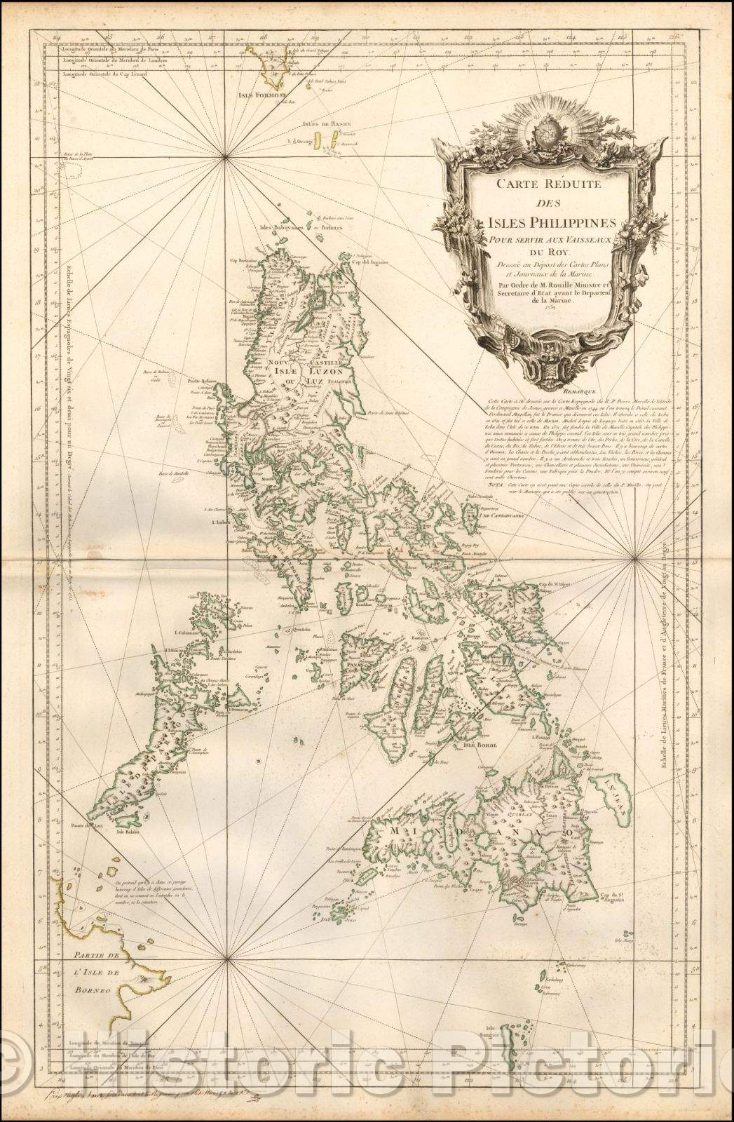 Historic Map - Carte Reduite des Isles Philippines Pour Servir Aux Vaisseaux du Roy Dress? au D?ost des Cartes Plans et Journaux de la Marine, 1752 v5