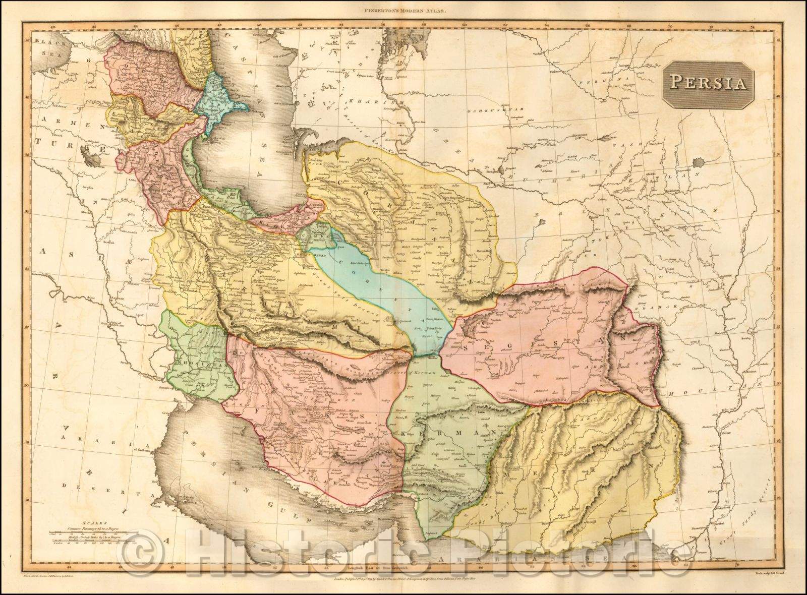 Historic Map - Persia, 1815, John Pinkerton v1