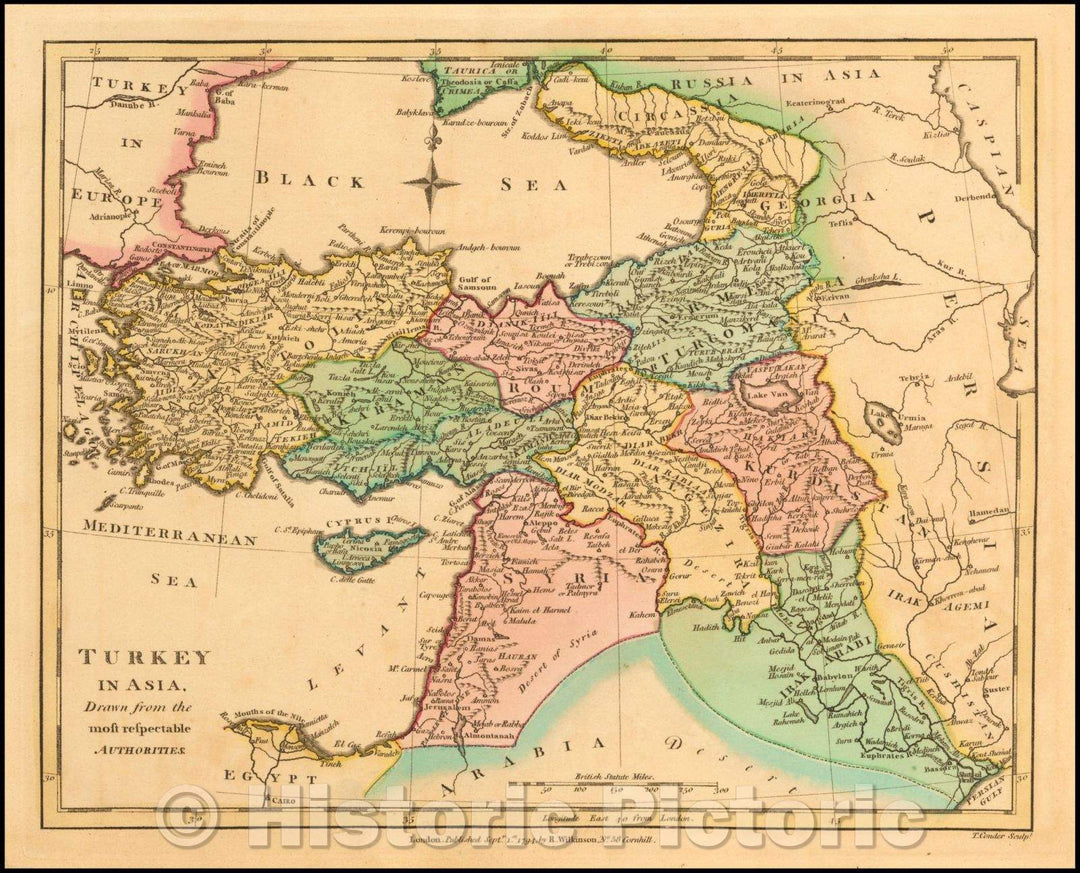 Historic Map - Turkey In Asia, 1794, Robert Wilkinson v2