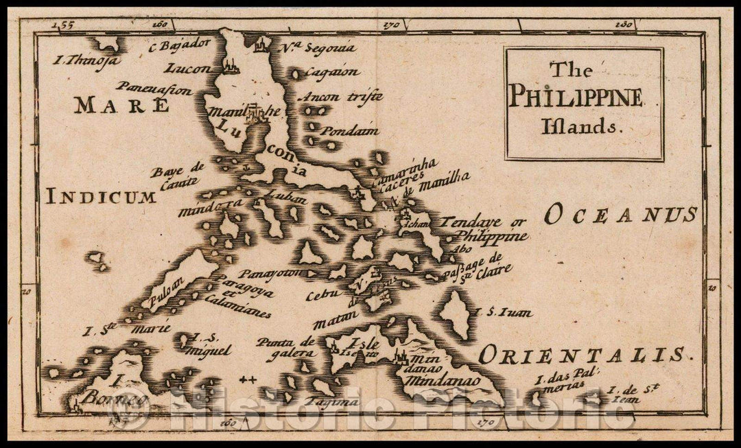 Historic Map - The Philippine Islands, 1681, Sir Jonas Moore - Vintage Wall Art