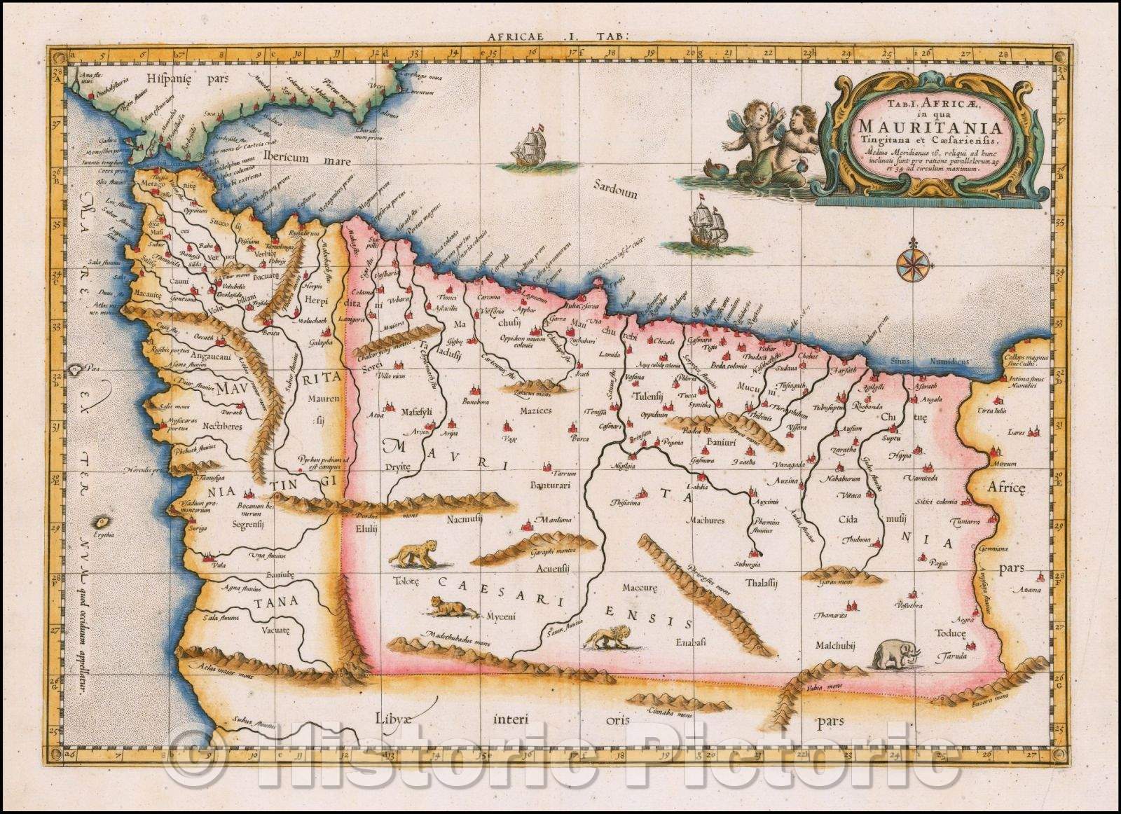 Historic Map - Africae I Tab [North Africa], 1578, Gerard Mercator - Vintage Wall Art