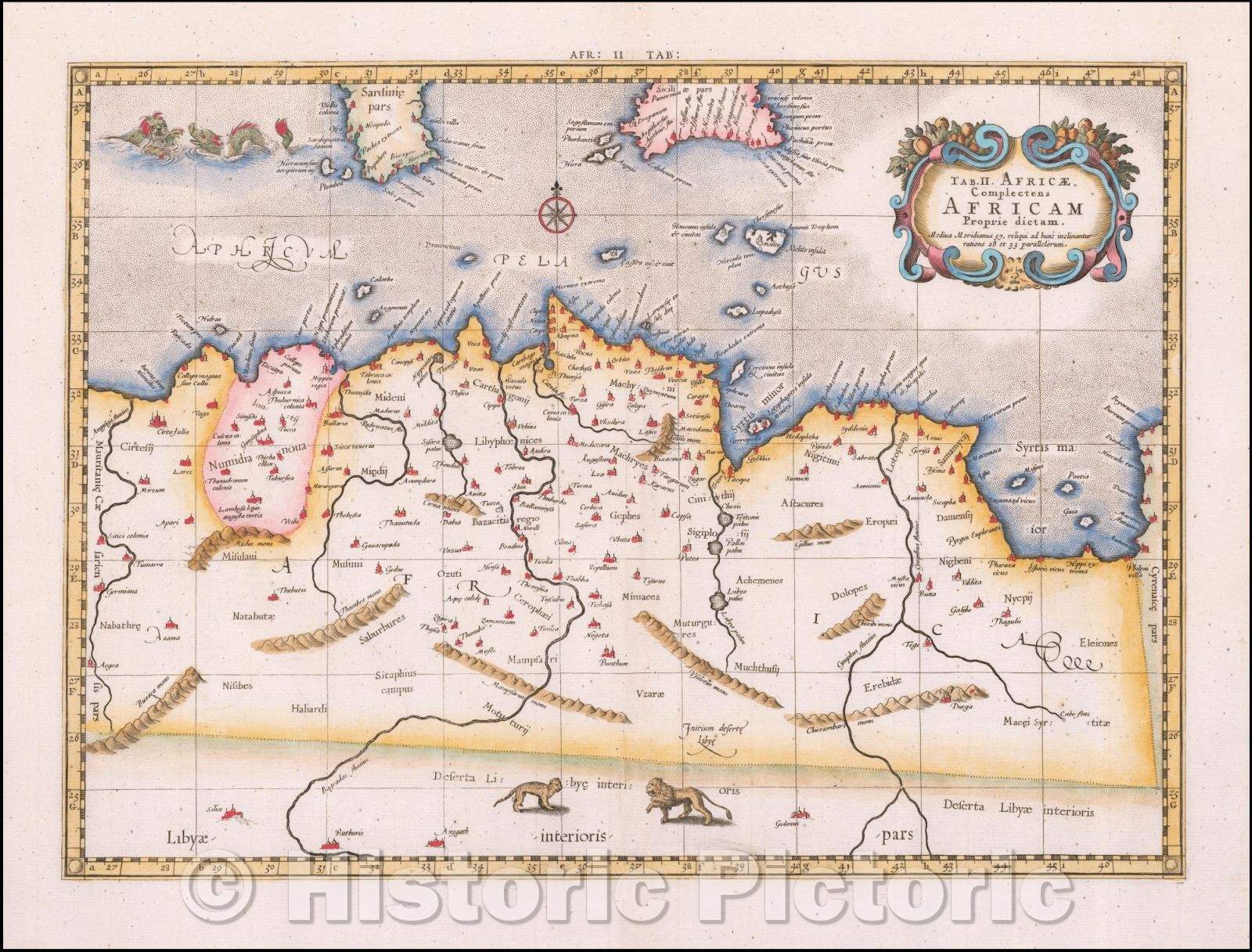 Historic Map - Tab. II Africae Complectens Africam Proprie dictam, 1578, Gerard Mercator - Vintage Wall Art