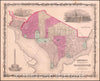 Historic Map - Johnson's Georgetown and The City of Washington The Capital of the United States of America, 1863, Benjamin P Ward v2