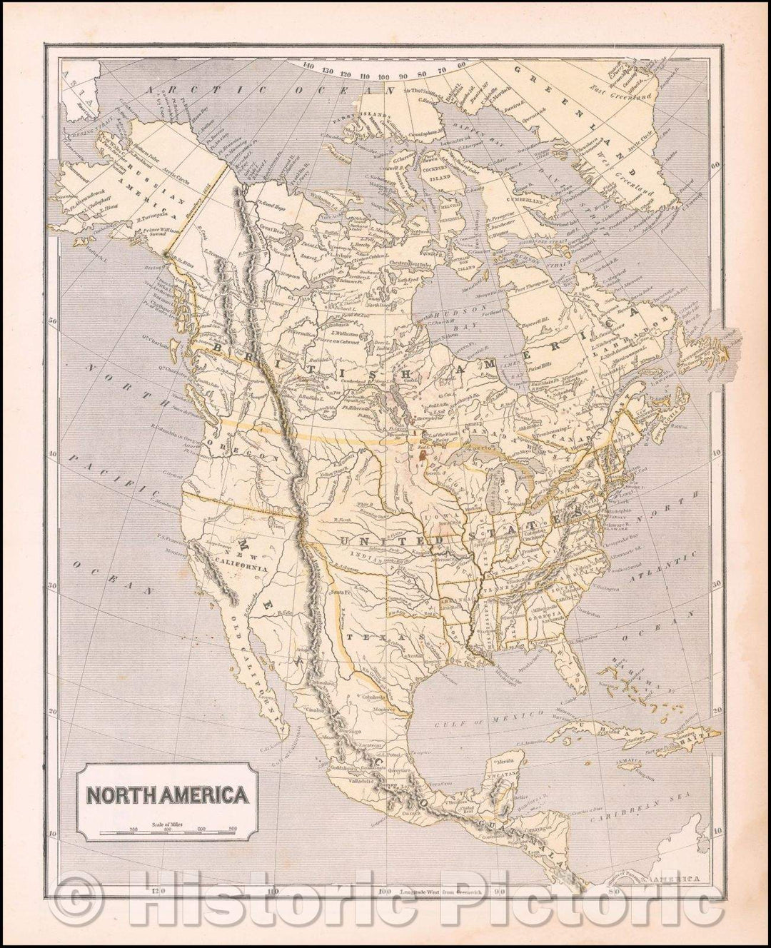 Historic Map - North America [Republic of Texas!], 1844, Sidney Morse v1