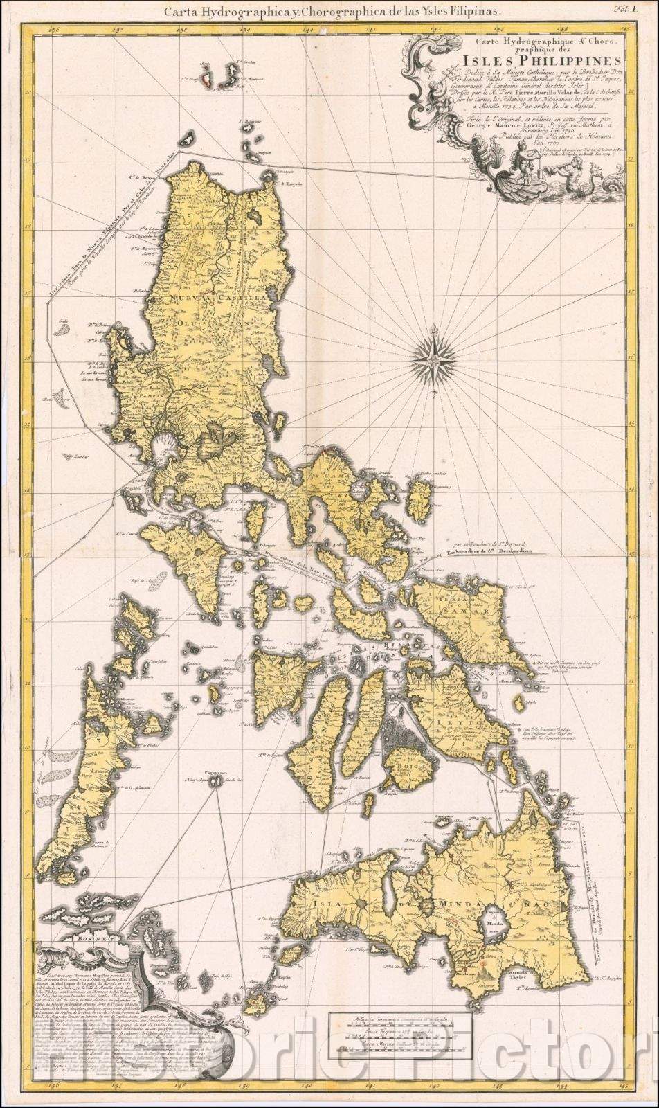 Historic Map - Carte Hydrographique & Chorographique des Isles Philippines Dediee a Sa. Majeste Catholique, par le Brigadier Don Ferdinand Valdes Tamon, 1760 v6