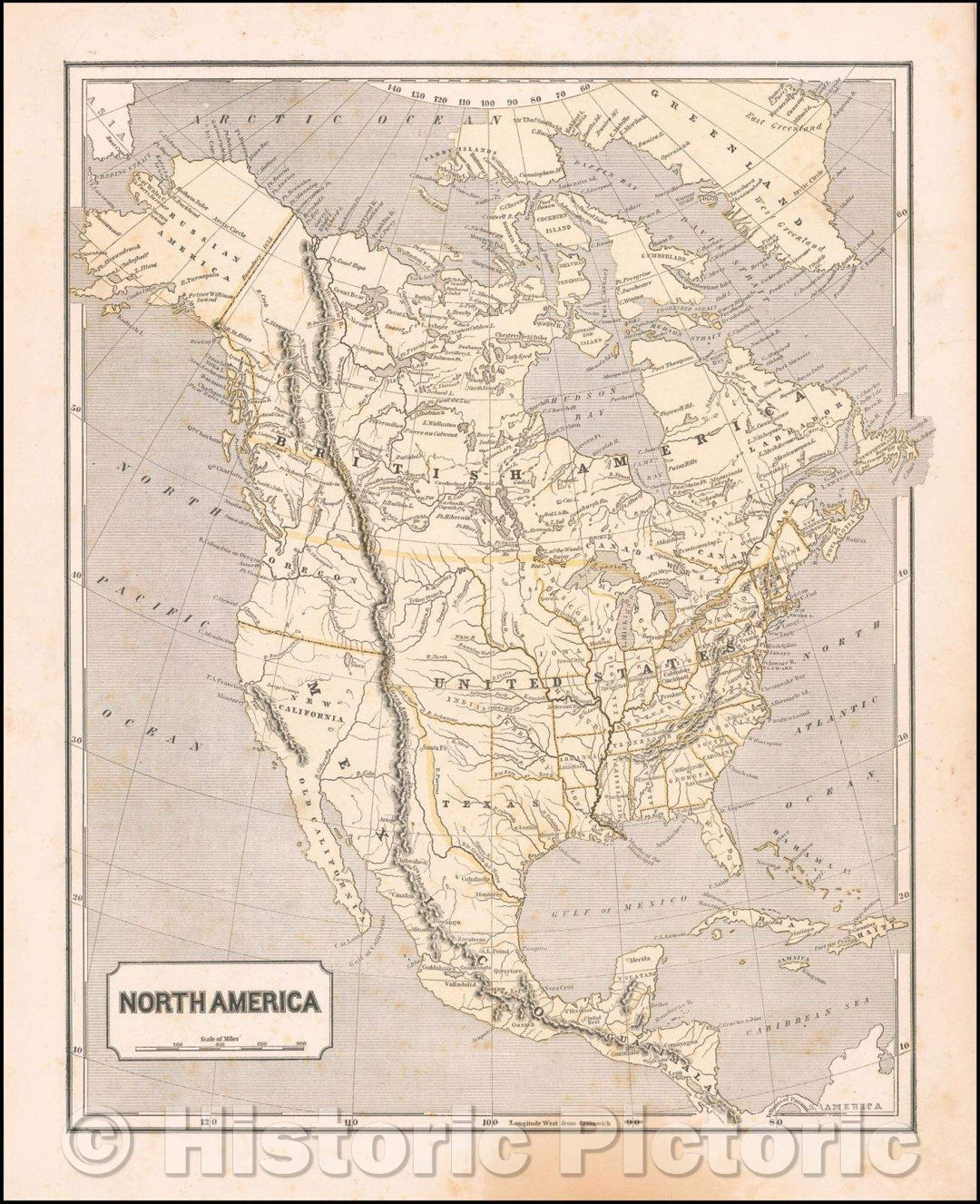 Historic Map - North America [Republic of Texas!], 1844, Sidney Morse v2