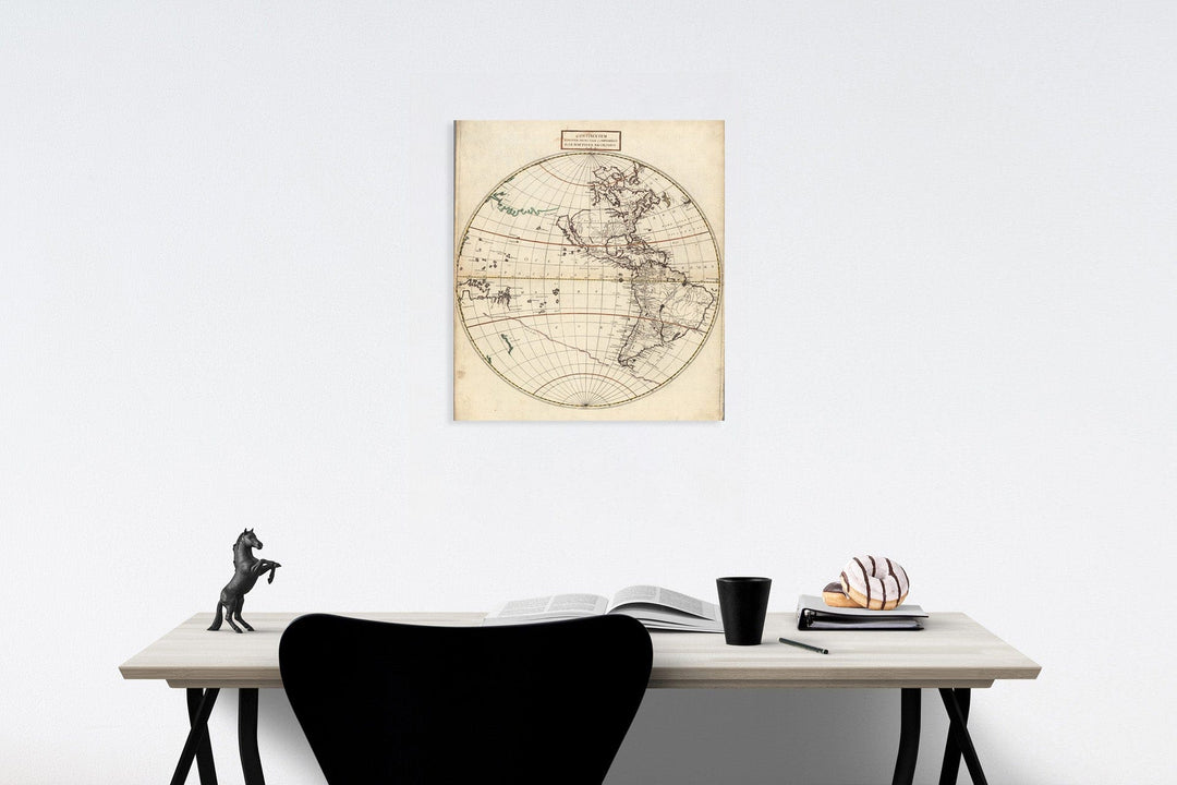 Historic Map : Continentem Noviter Detectam Componebat., 1660, Vintage Wall Decor