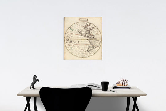 Historic Map : Continentem Noviter Detectam Componebat., 1660, Vintage Wall Decor