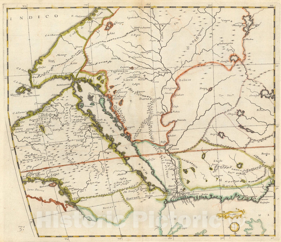 Historic Map : Africa., 1660, v2, Vintage Wall Decor