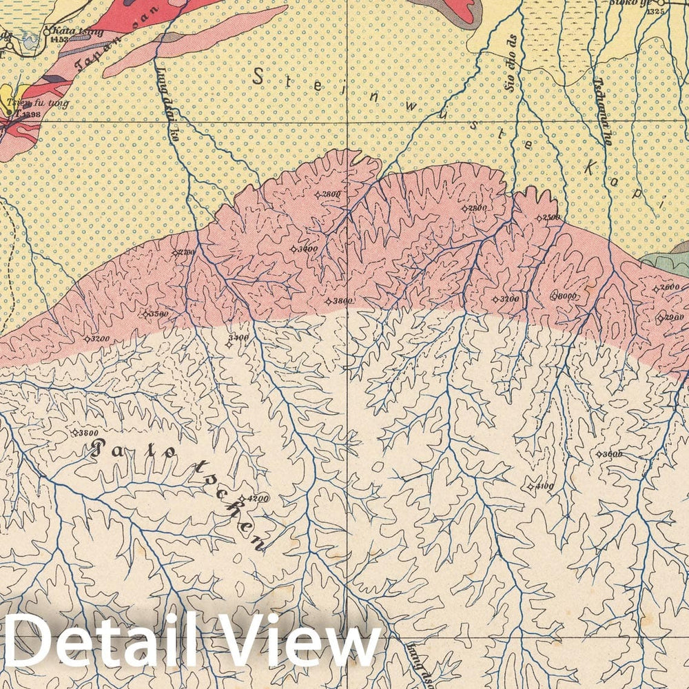 Historic Map : A. I: Geological map. Provinz Kansu, 1884, Vintage Wall Decor