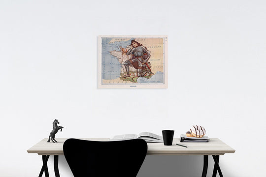 Historic Map : 5. France. Joan the Maid Hears the Heavenly Voices., 1912, Vintage Wall Decor