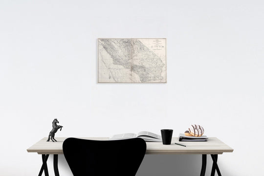 Historic Map : State of California, South Half. (Built-up Areas)., 1952, Vintage Wall Decor