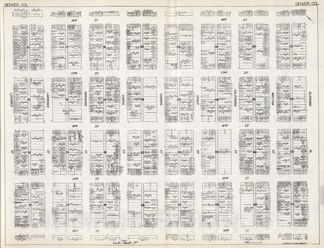 Historic Map : Denver (Colorado)., 1929, Vintage Wall Decor