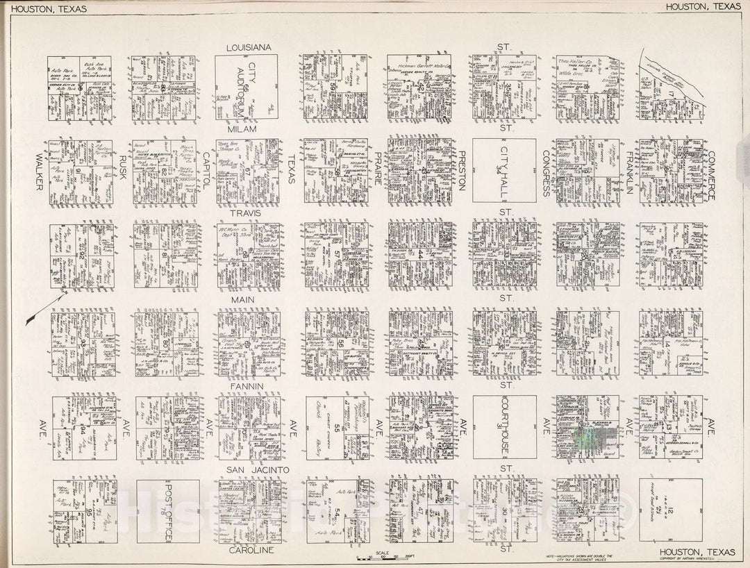 Historic Map : Houston (Texas)., 1929, Vintage Wall Decor