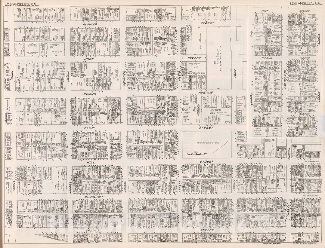 Historic Map : Los Angeles (California)., 1929, Vintage Wall Decor