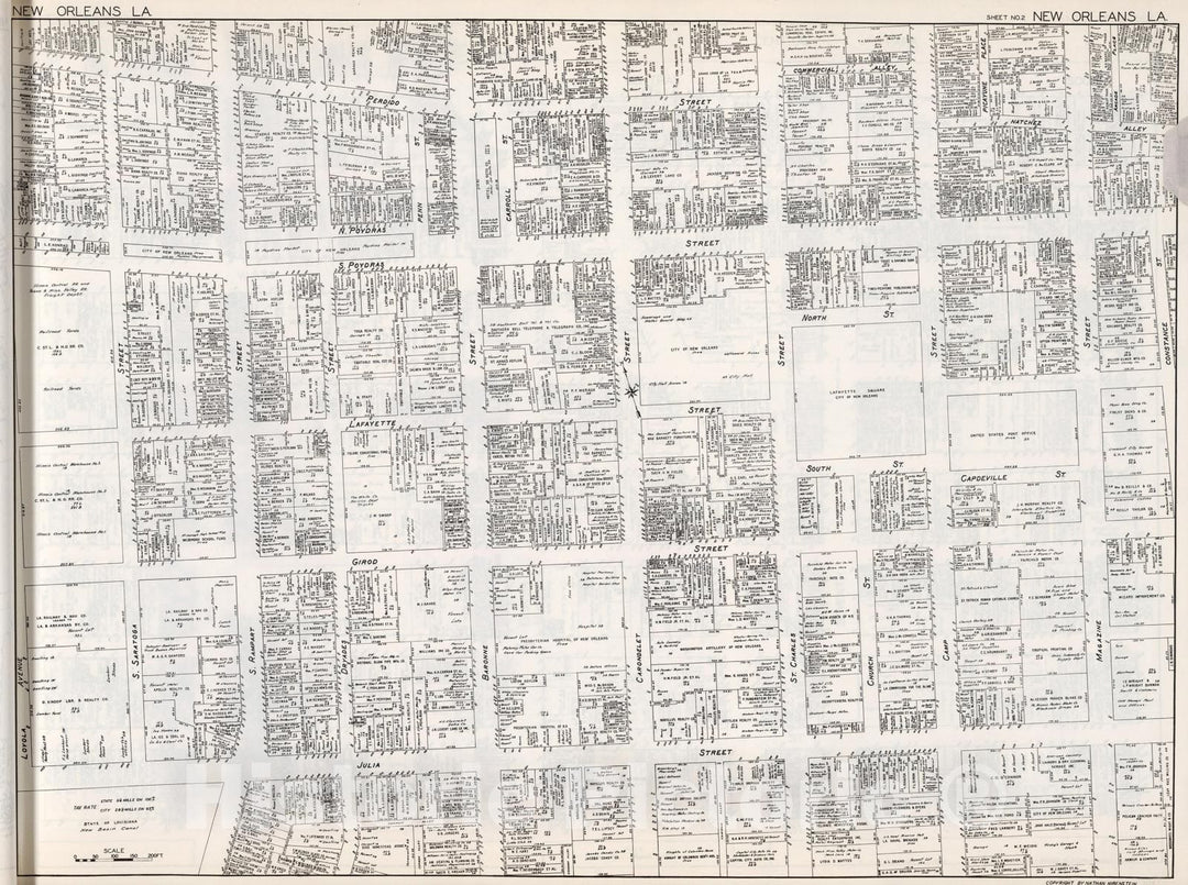 Historic Map : New Orleans (Louisiana). Sheet No. 2., 1929, Vintage Wall Decor