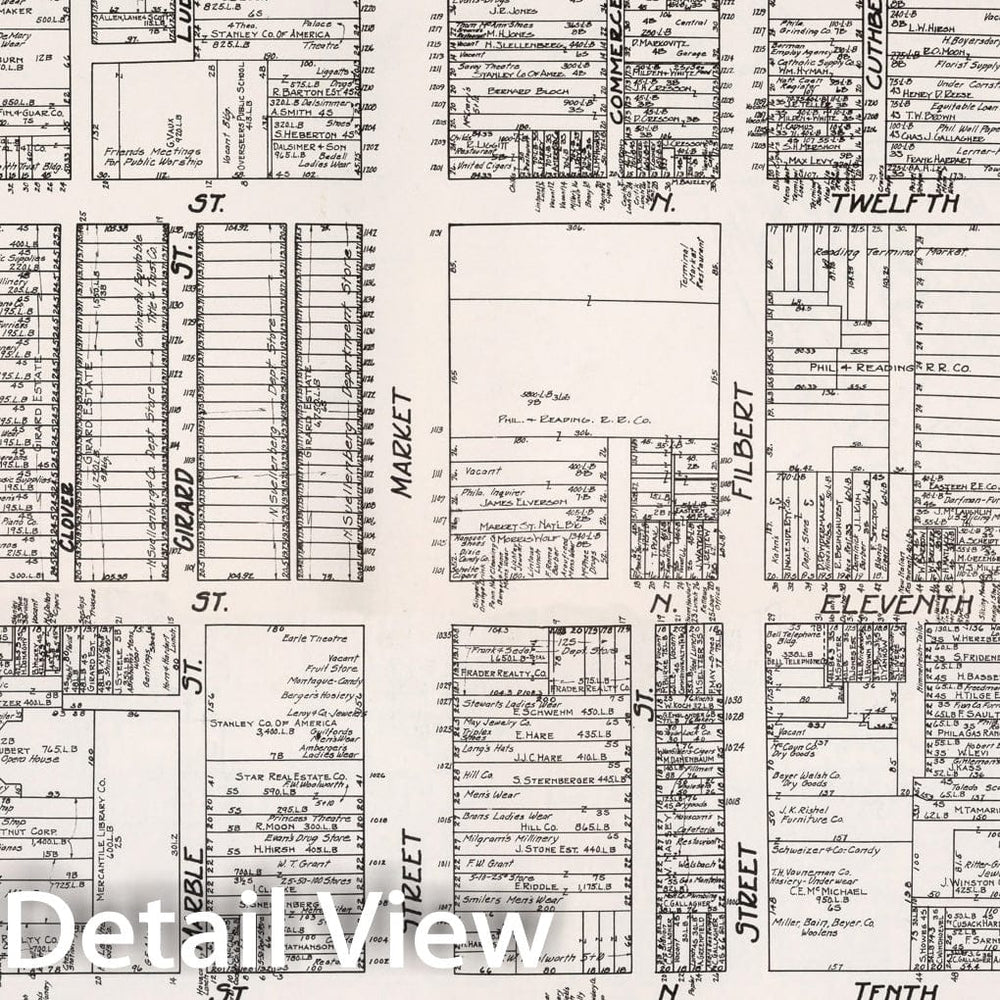 Historic Map : Philadelphia (Pennsylvania). Sheets 1-2., 1929, Vintage Wall Decor