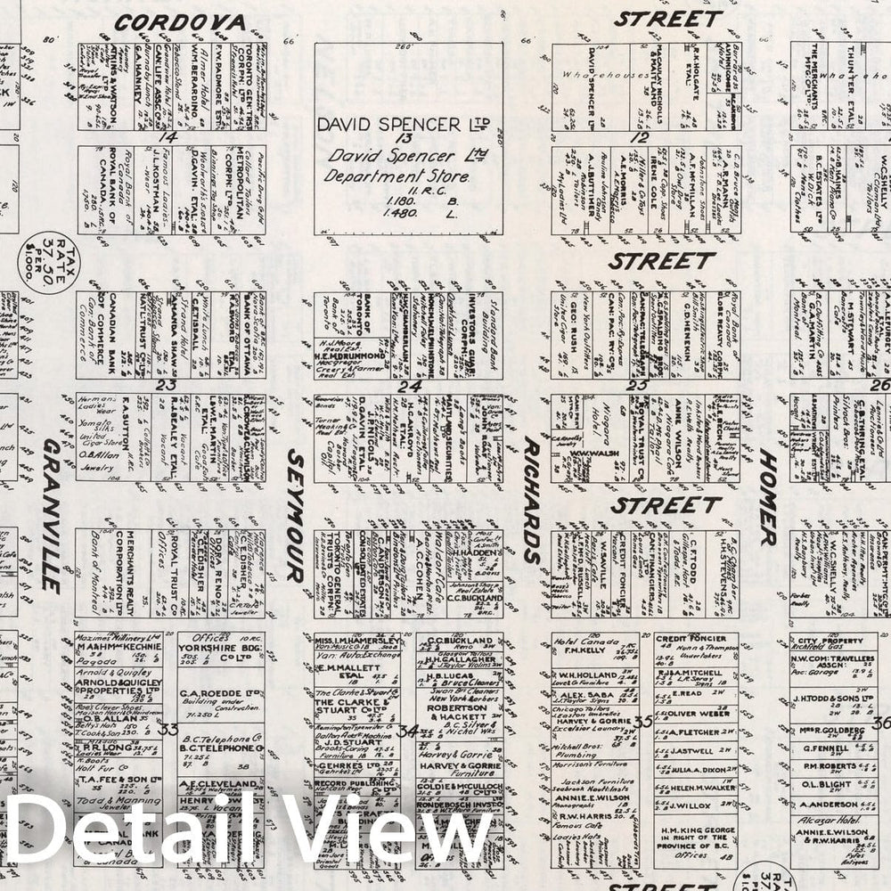 Historic Map : Vancouver (British Columbia). (Sheet 1)., 1929, Vintage Wall Decor