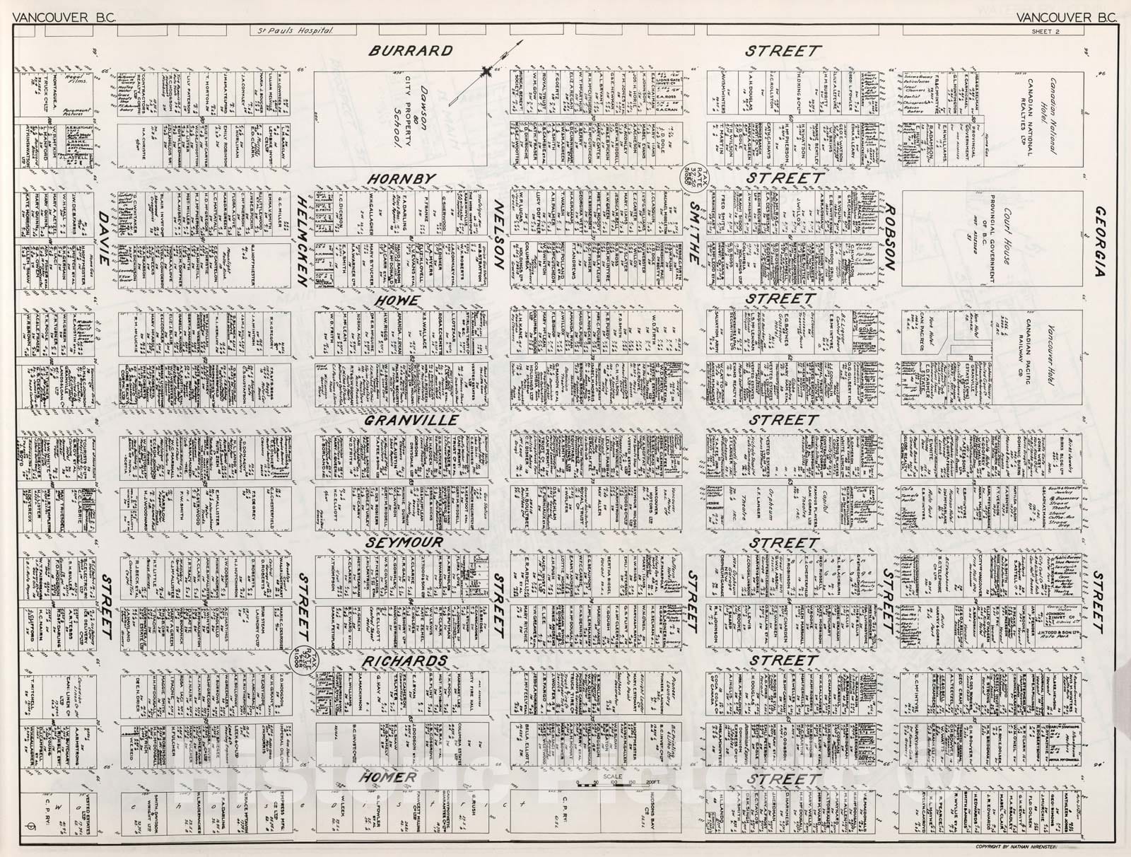 Historic Map : Vancouver (British Columbia). Sheet 2., 1929, Vintage Wall Decor