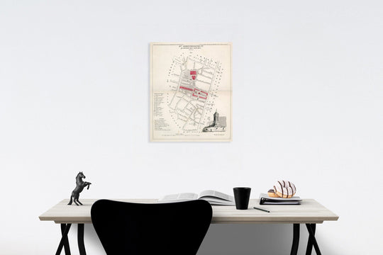 Historic Map : Paris four Me. Arrondissement : Quartier des Marches. No. (15), 183four, Vintage Wall Decor