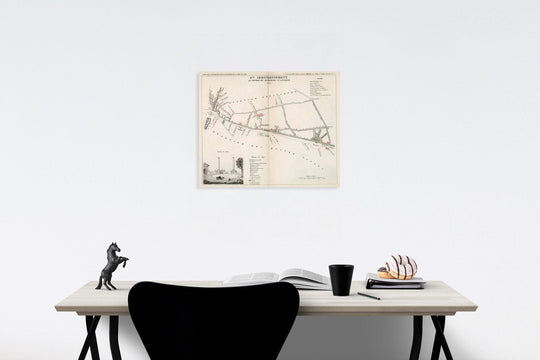 Historic Map : Paris eight Me. Arrondissement : Quartier du Faubroug St. Antoine. No. 31, 1eight34, Vintage Wall Decor