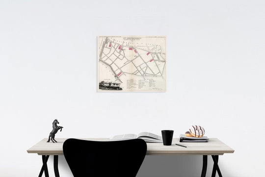 Historic Map : Paris eight Me. Arrondissement : Quartier des Quinze - Vingts. No. 32, 1eight34, Vintage Wall Decor