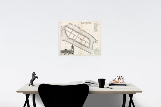 Historic Map : Paris nine Me. Arrondissement : Quartier de l'Ile St. Louis. No. 33, 1834, Vintage Wall Decor