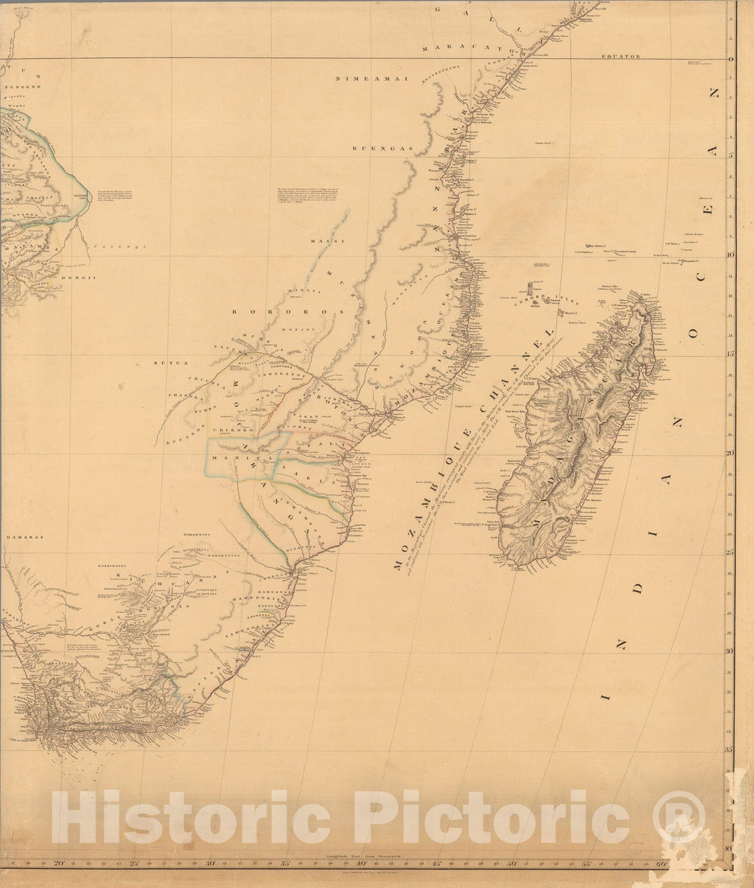 Historic Map : Map of Africa : Sheet four of four, 1832, Vintage Wall Decor