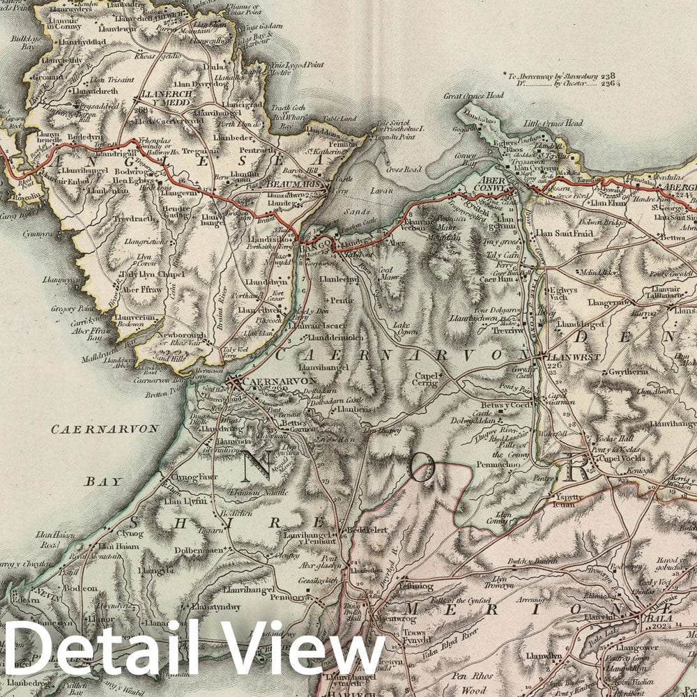 Historic Map : A two sheet map of the principality of Wales. Sheet 1, 1809, Vintage Wall Decor