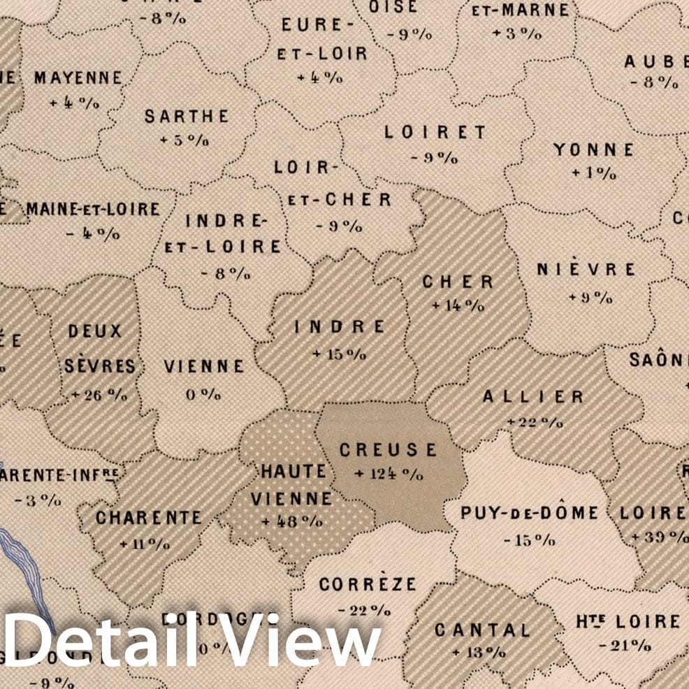 Historic Map : V. Comparaison des superficies ensemencee en froment en 1882 et 1862, 1887, Vintage Wall Decor