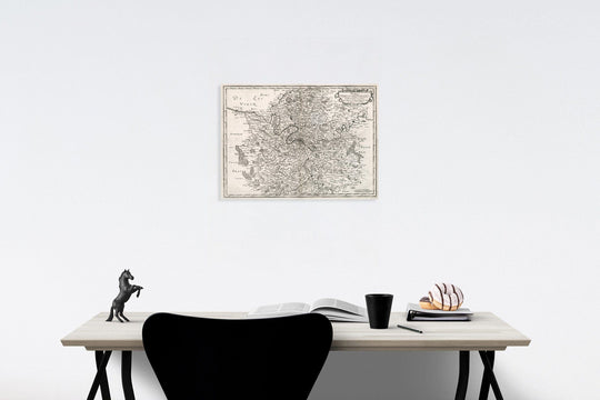 Historic Map : V. 1. Diocese, prevoste, et eslection de Paris, 1663, Vintage Wall Decor