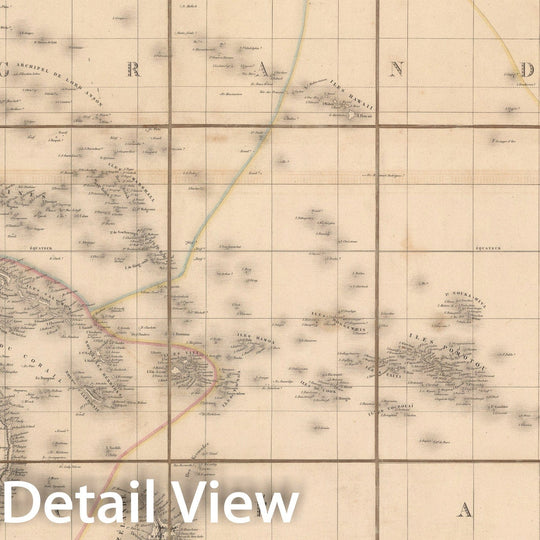 Historic Map : Carte de L'Oceanie ou Cinquieme Partie Du Monde, 1821, 1821, Pierre Antoine Tardieu, Vintage Wall Art