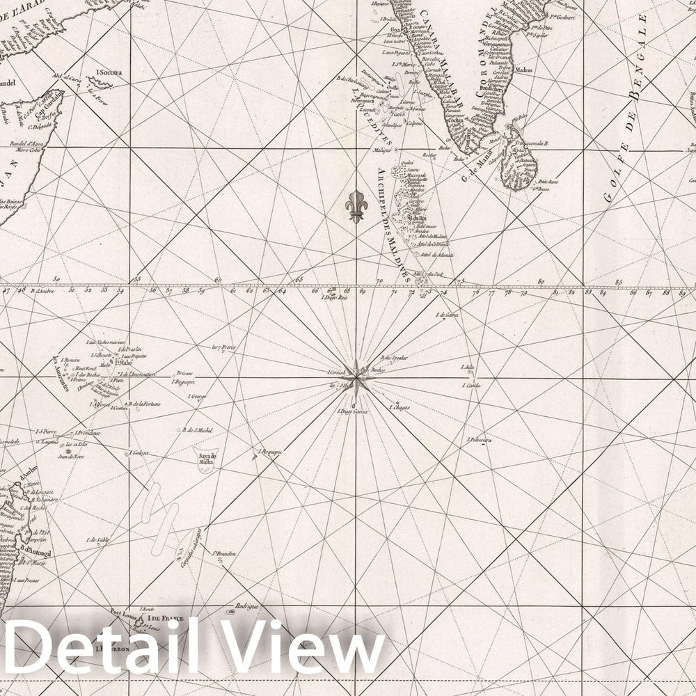 Historic Map : Carte reduite de l'Ocean Oriental, 1810, Vintage Wall Decor