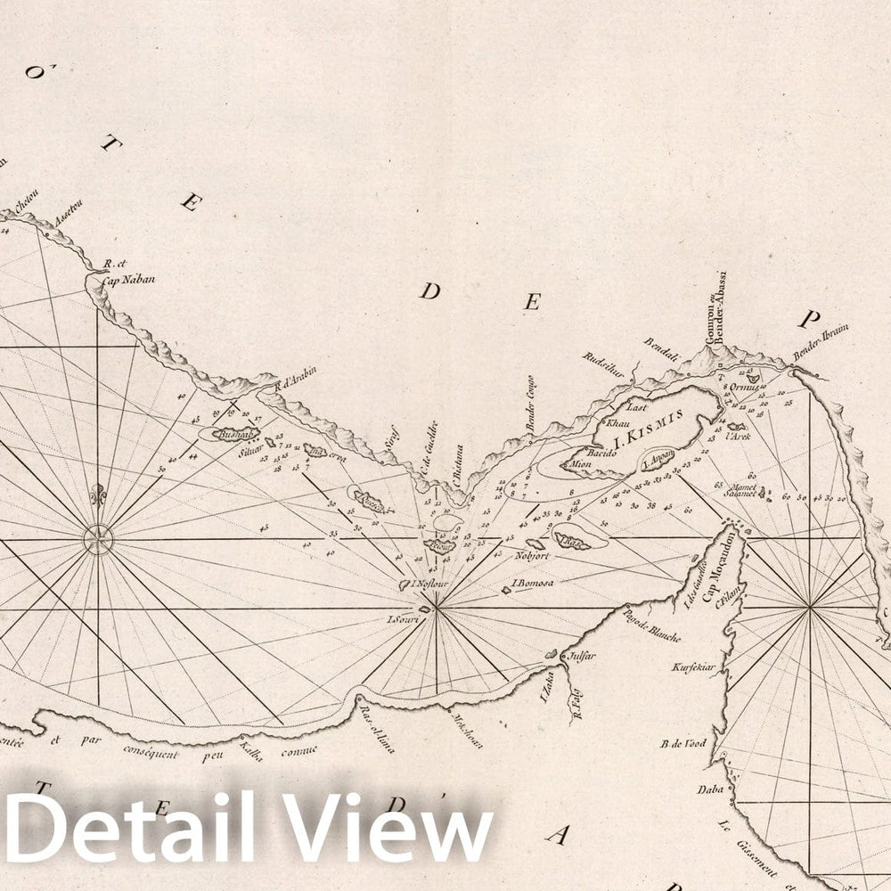 Historic Map : Carte Du Golfe Persique, 1810, Vintage Wall Decor