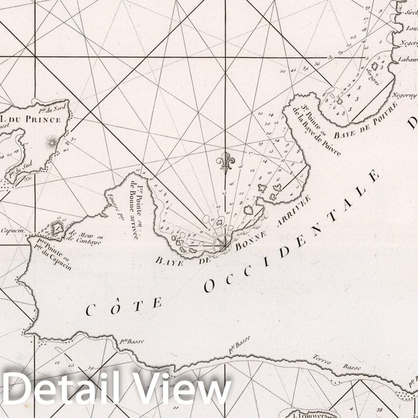 Historic Map : Carte du Detroit de la Sonde depuis la Pointe de Winerou jusqu'a l'Isle du Nord., 1810, Vintage Wall Decor