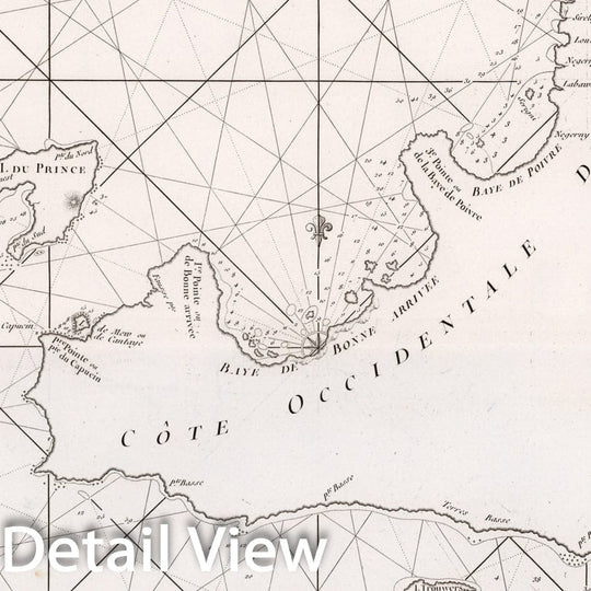 Historic Map : Carte du Detroit de la Sonde depuis la Pointe de Winerou jusqu'a l'Isle du Nord., 1810, Vintage Wall Decor